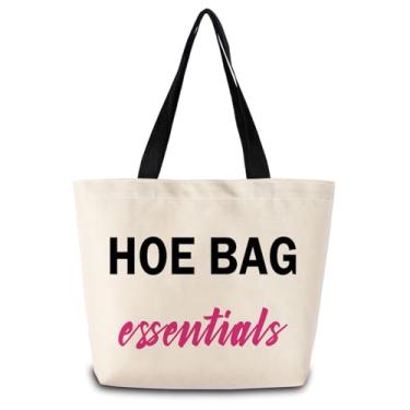 Imagem de ZhuVantrix Bolsa essencial para enxadas, bolsa de ombro com bolso interno com zíper, leve e lavável, elegante, bolsa essencial para presente para mulheres amigas