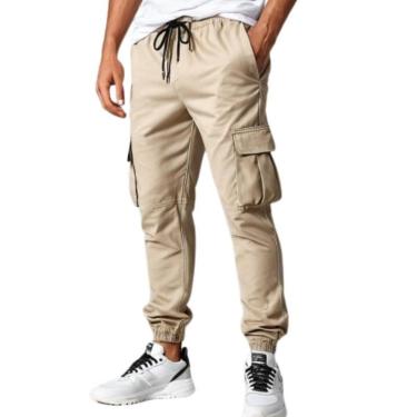 Imagem de Calça Jogger CARGO BEGE Masculina Sarja The STEPHEN C.-Masculino