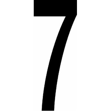 Imagem de Aviditi Etiquetas com número de armazém em vinil "7", 10 x 2 1/8", preto/branco, (pacote com 50 etiquetas)