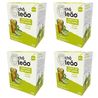 Imagem de Combo Chá Leão Água Gelada Ice Tea e Limão - 4 Caixas 40 Sachês
