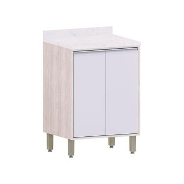 Imagem de Balcão De Cozinha Com Tampo 60 Cm 2 Portas Art Luciane Móveis