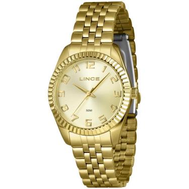 Imagem de Relógio Lince Feminino Ref: Lrgj176L36 C2Kx Clássico Dourado