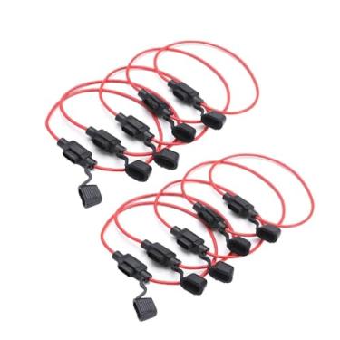 Imagem de 10Pcs In Line Car Mni B1ade Adapter Fuse Holder Splash-proof Fit Compatible 12V 30A Wire Cutoff Switch Socket Damp Proof Splash (Size : 10Pcs)