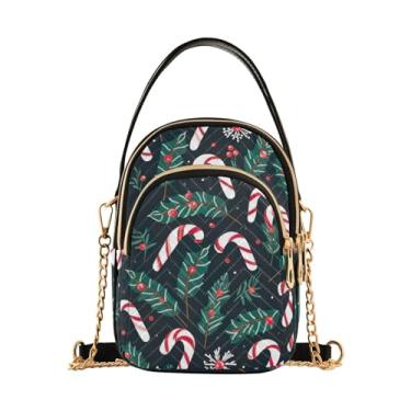 Imagem de GAIGEO Bolsas de ombro femininas para balas de Natal, bolsa de ombro, bolsas transversais modernas para mulheres, Bengalas doces de Natal - 1, One Size