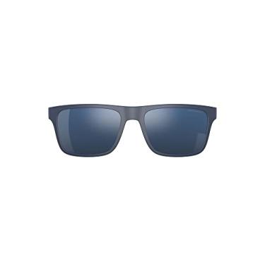 Imagem de Emporio Armani Lentes de óculos de sol retangulares de substituição EA4115C, azul fosco/azul espelhado azul, 54 mm, Azul fosco/azul espelhado