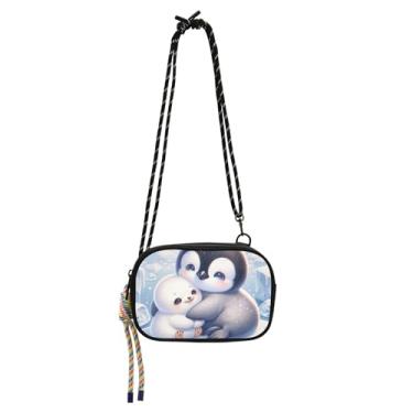 Imagem de TSENQUE Penguin Chick Cute Seal Bolsas transversais femininas bolsa carteira para celular bolsa de ombro bolsas de viagem pochete