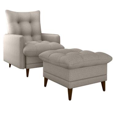 Imagem de Poltrona  E Puff Montreal Plano Milenum Milani Store Palha