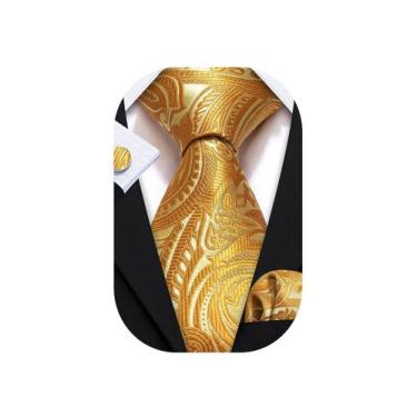 Imagem de Conjunto de gravatas Barry.Wang Paisley Fashion for Men Silk