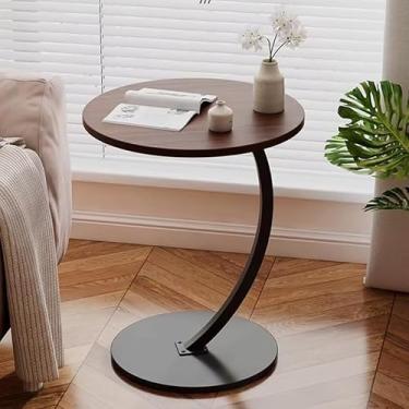 Imagem de Mesa Lateral Multiuso para Sala, Quarto ou Escritório – Compacta e Funcional(BRANCO E PRETO)