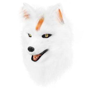 Imagem de COSYEARS Animal Wolf Mask Cosplay Costume Accessories Furry Faux Fur Dog Fox Full Head Therian Masks Anime Dress up Party
