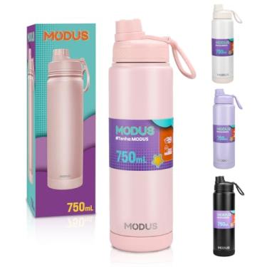 Imagem de Garrafa Térmica - 750ml, Parede Dupla de Isolamento 24horas Gelado, Tampa Rosca De Segurança, Anti Vazamento, BPA Free (Rosa)