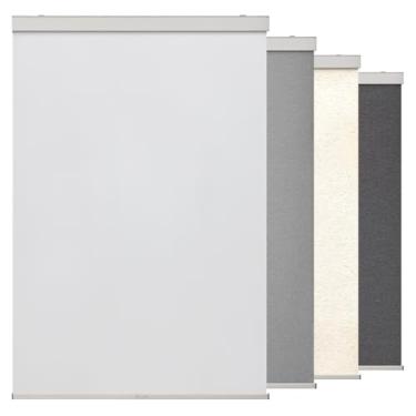 Imagem de Persianas de rolo semipacas sem fio Free Stop para escurecimento de sala de janelas, persianas enroladas para cima e para baixo, persianas de janela com proteção UV para casa e escritório (89 cm L x