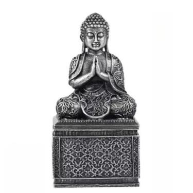 Imagem de FENNYYAR Enfeite de estilo chinês estátua de Buda para casa, 21,5 cm 21,5 cm, decoração de escultura Feng Shui para sala de estar