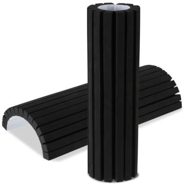 Imagem de CebraBounze Pacote com 4 protetores de parede de garagem, para-choques autoadesivos de espuma vinílica acetinada, protetores de borda de porta de carro pretos para estacionamento, colunas de parede