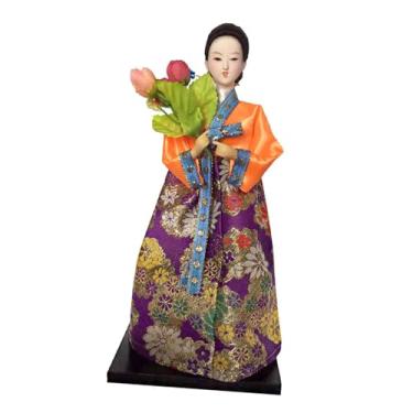 Imagem de XLWLLNJ Boneca Hanbok Coreana de 30 cm, Figura Hanbok, Item Decorativo, Boneca Oriental Única, Estátua de para Casa, Mesa, Bar, Escritório ou Festa