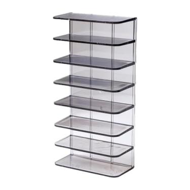 Imagem de harayaa Organizador de armazenamento para carrinhos de brinquedo em escala 1/64, prateleira para modelos de carros, suporte de exibição para miniaturas de, Preto Claro