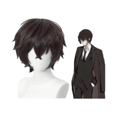 Imagem de Peruca Curta Marrom Para Cosplay De Dazai Osamu Bungo Stray Dogs, Cabe