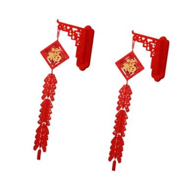 Imagem de oshhni Conjunto de 2 enfeites de Natal para pendurar, pingente festivo, decoração de Ano Lunar com cavalo para 2026, para casa, fazenda, porta ou, Style D