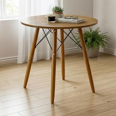 Imagem de Mesa Redonda Freijó 70cm Sala de Jantar MDF Premium Eiffel Design Moderno