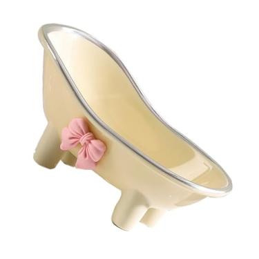 Imagem de Mingzhe Mini Prato de Banheira Suporte Decorativo de Plástico Gravata Borboleta Banheiro Banheiro (Estilo banhado a prata)