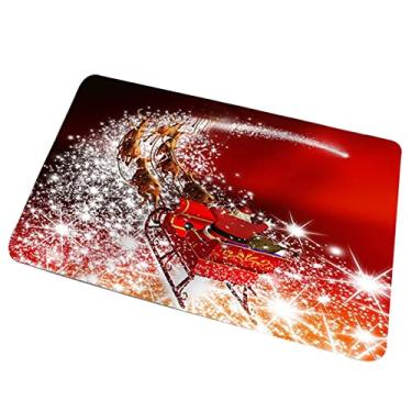 Imagem de Capacho Decorativo Merry Welcome Tapetes de Chão - -Derrapante Festivos Divertidos com Vários Padrões Decorativos Práticos para Entrada Interior Pátio