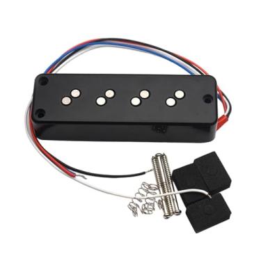 Imagem de Esquirla Baixo de 4 cordas com captador de bobina dupla, peça universal para guitarra elétrica, ideal para ambiente interno, som quente e prática em estúdio, Pescoço