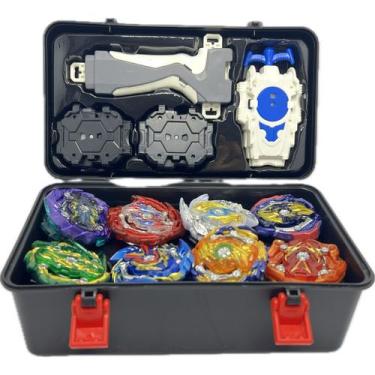 Imagem de Kit maleta kit beyblade burst maleta com 8 beyblades + 3 super lançado