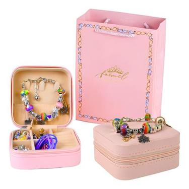 Imagem de Porta Joias Kit de de pulseira e pingente com Berloques menina - Pando