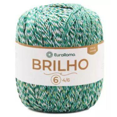 Imagem de Barbante EuroRoma Brilho Ouro Especial Natal 400g - 406m - Verde Branc