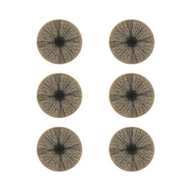 Imagem de Conjunto De 2, 4, 6 Ou 8 Sousplats Redondos De Macramê De Juta Boêmio 