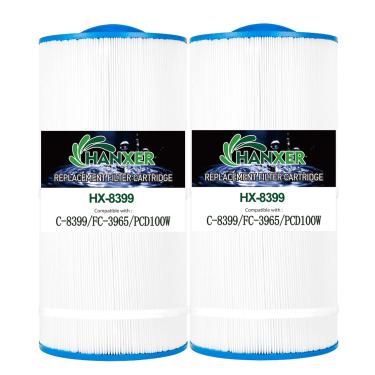 Imagem de HANXER Cartucho de filtro de spa substitui C-8399, Filbur FC-3965, PCD100W, Caldera Utopia 73722, Caldera 100, 1039607, Darlly 81004 Coleman Spas, filtro de banheira de hidromassagem de 100 m², pacote