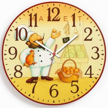 Imagem de Relógio De Parede 29cm Cozinha Decorativo Silencioso Pendulart (Cozinha11 - Market)