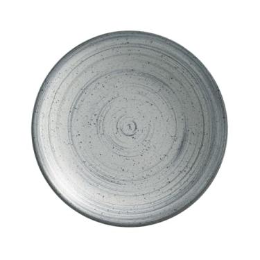 Imagem de Alleanza Conjunto de 6 Pratos Fundos Cerâmica Feldspática Branca de Alta Resistência, Decoração Digital, Cinza, Redondo, Reutilizável, 6 Contos, Prato Fundo