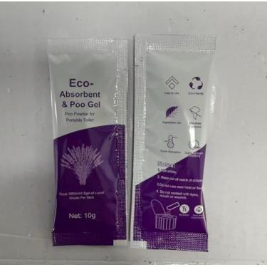 Imagem de Siewl Gel em pó absorvente de vaso sanitário portátil, (lavanda 100 unidades)