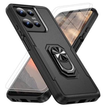 Imagem de Capa para Moto G 5G 2025 [não serve para Power/Stylus] [proteção contra quedas de grau militar de 3,5 m], capa Motorola G 5G 2025 com 2 películas de vidro temperado, capa à prova de choque para Moto G