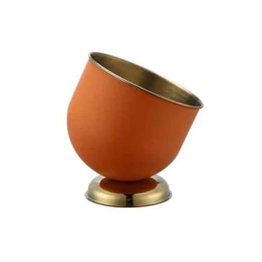 Imagem de Balde de gelo de aço inoxidável chanfrado em barra de gelo champanhe vinho cerveja gelo pellet gelo cubo balde vinho cerveja champanhe balde (laranja)