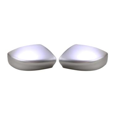 Imagem de 1 par carro prata esquerda direita lado espelho retrovisor capa Compatível com nissan/sentra 2013-2019