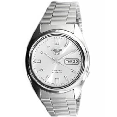 Imagem de Relógio masculino Seiko Series 5 automático com mostrador prata SNXS73J1