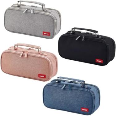 Imagem de Estojo Multiuso com 2 Divisórias, Alça e Zíper Interno e Externo – Necessaire e Diversos (Azul)