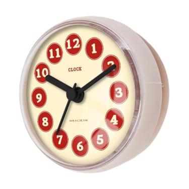 Imagem de Bothyi Relógio de parede para chuveiro, relógio de banheiro à prova d'água com ventosa forte para vaso sanitário, piscina e porta de geladeira, Style C