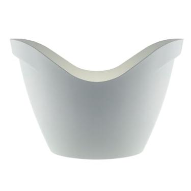 Imagem de Balde de Gelo 8L em Acrílico Branco | Balde para Bebidas, Champagne, Vinho e Cerveja | Elegante para Festas, Eventos e Bar (Branco)