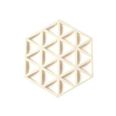 Imagem de Jogo americano 1 peça de silicone tapete de mesa isolamento porta-copos tapete de copo tapete hexagonal tigela de isolamento tapete de mesa decoração de escritório em casa (cor: A-preto) (BKwhite b)