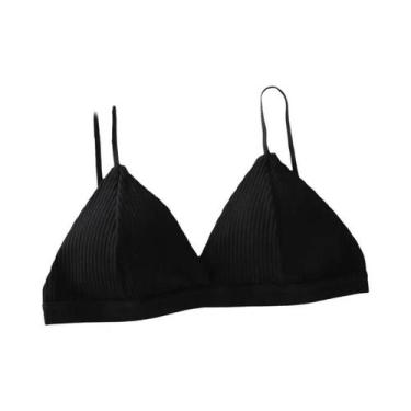 Imagem de Sutiã Bralette Feminino Sem Costura De Algodão Com Bojo Push-Up Sem Ar