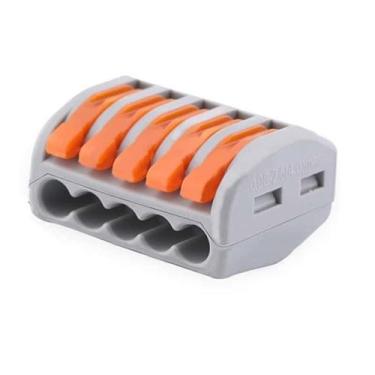 Imagem de Mini Conector Borne Adaptador Emenda 5 Vias PCT-215 NFe - Conector par