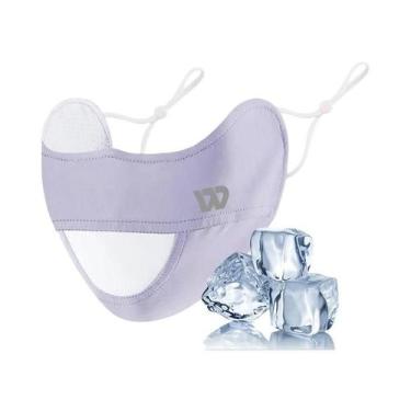 Imagem de Máscara Facial Unissex Ajustável De Seda Gelada Com Proteção UV Para C