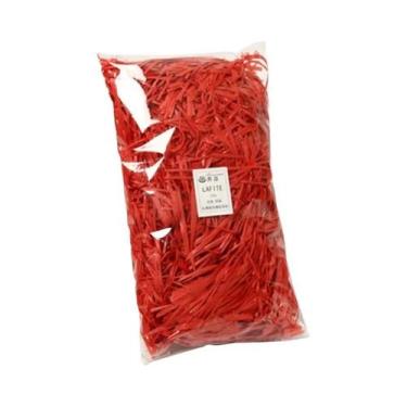 Imagem de Papel Colorido Em Flocos 100g Confete De Raffia Para Preencher Caixas 