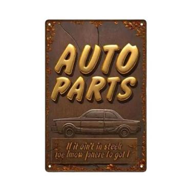 Imagem de Placa Decorativa De Metal Retrô Para Parede: Arte Visual Para Bares, C