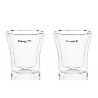 Imagem de CONJUNTO 2 XÍCARAS DE CAFÉ OU DESTILADO COM PAREDE DUPLA 100ML BUGATTI BGD100