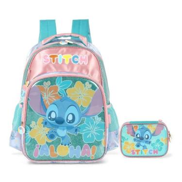 Imagem de Kit Mochila Escolar Estojo Box Stitch Lilo Chaveiro Xepa-Unissex