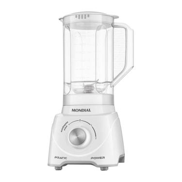 Imagem de Liquidificador Mondial L-97-W Pratic Power - Copo Polipropileno, 3 Velocidades+Pulsar, 500W, Branco
